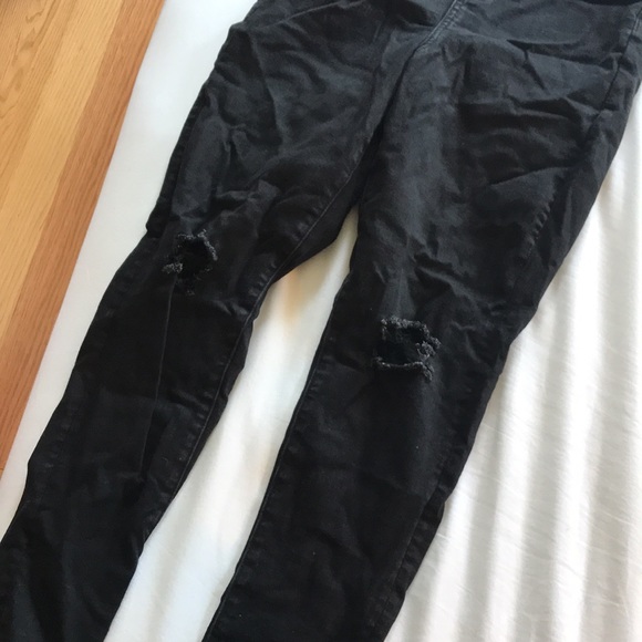 high rise jet black skinny jeans - Picture 2 of 2